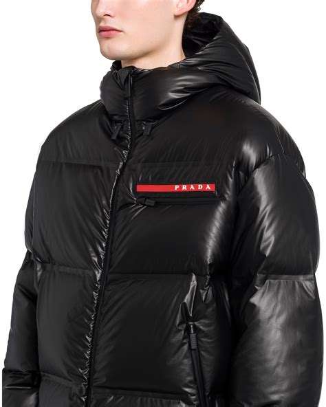 prada nylon hooded parka|prada nylon off shoulder top.